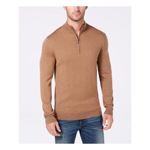 Club Room Men's Regular-Fit 14-Zip Merino Wool Blend Sweater